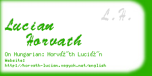 lucian horvath business card